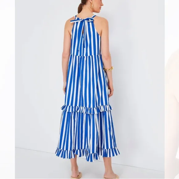 Blue Stripe Avondale DressPOMANDER PLACE