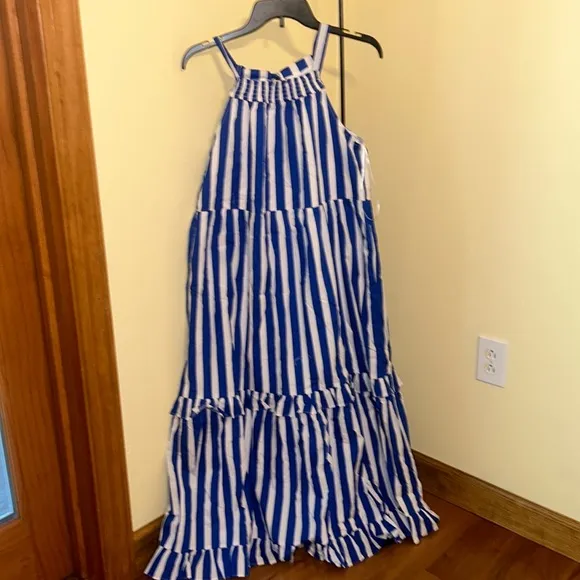 Blue Stripe Avondale DressPOMANDER PLACE