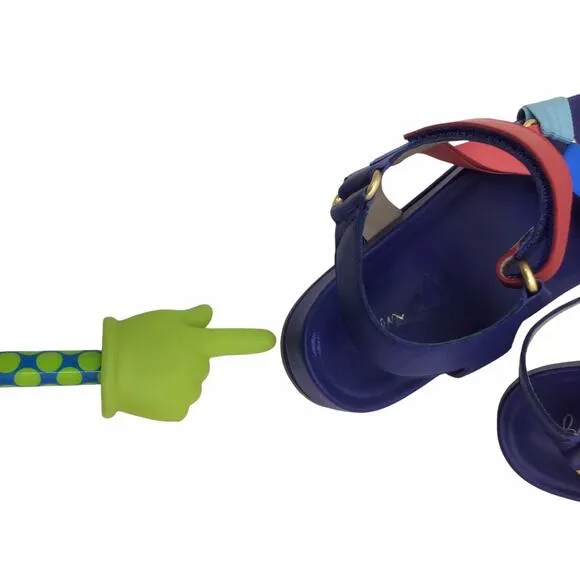 Boden &quot;Philomena&quot; Blue/Red/Orange Leather Strappy Sandals Sz. 8/41