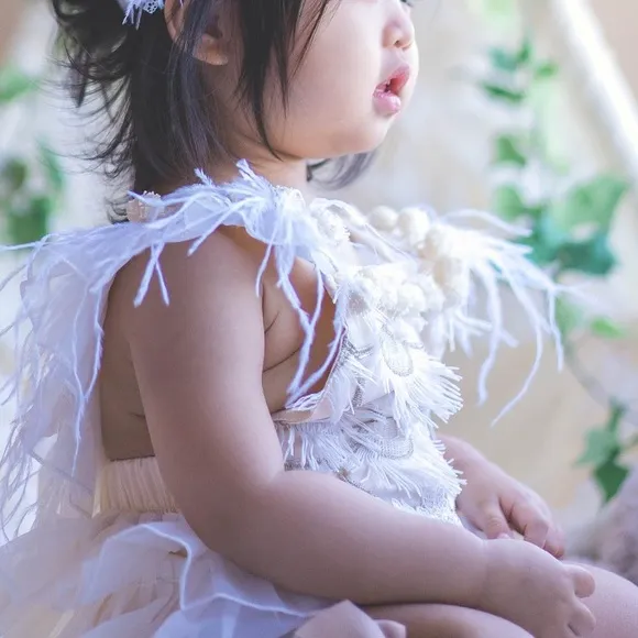 Bohemian Baby Infant Girl Romper One Piece Outfit Tiny Minnie Boutique by Etsy