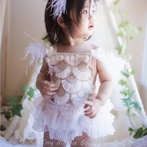 Bohemian Baby Infant Girl Romper One Piece Outfit Tiny Minnie Boutique by Etsy