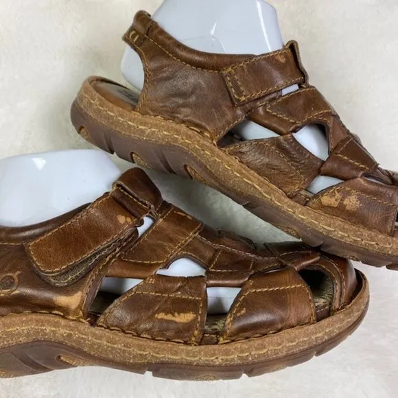 Born Cabot III Leather Fisherman's Sandals, size 8