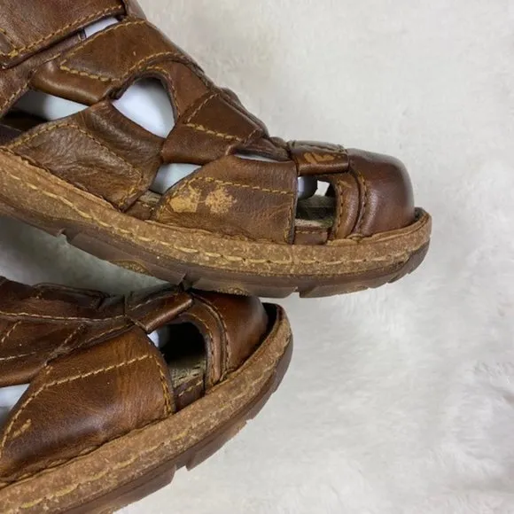 Born Cabot III Leather Fisherman's Sandals, size 8