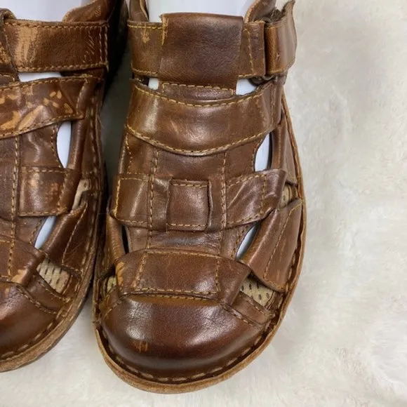 Born‎ Cabot III Leather Fisherman's Sandals, size 8