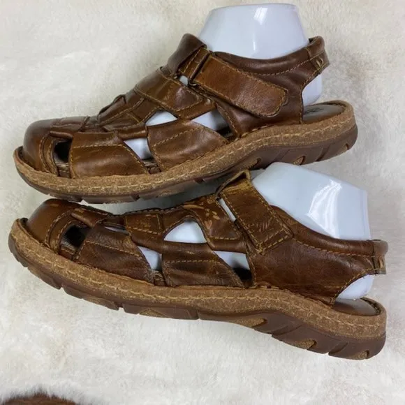 Born Cabot III Leather Fisherman's Sandals, size 8