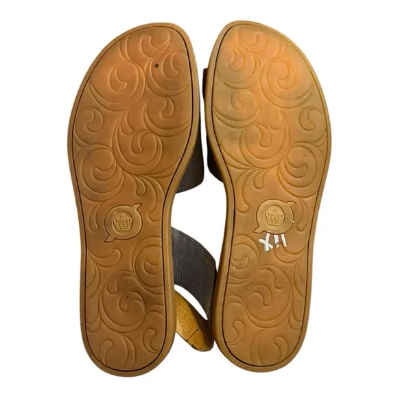 Born Inlet Buttery Soft Navy Leather Women's Sandals size 10