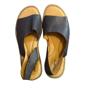 Born Inlet Buttery Soft Navy Leather Women's Sandals size 10