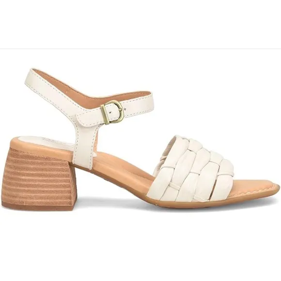 Born Leather Sandals Block Heel Soft Italian Leather Size 11