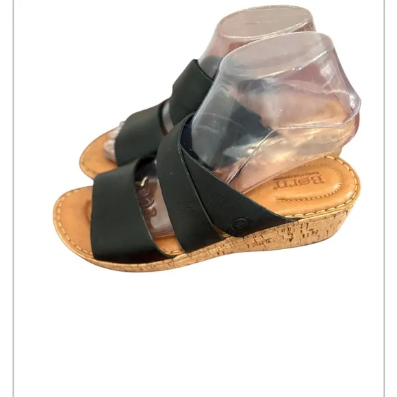 Born Women's Luna  Comfort  Slide Sandals Black Size 9