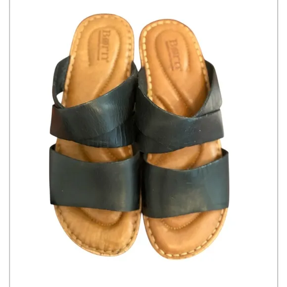 Born Women's Luna  Comfort  Slide Sandals Black Size 9