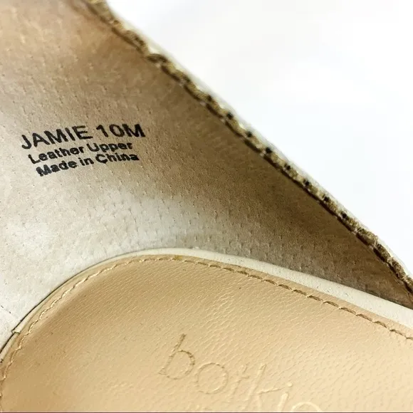 Botkier Jamie Preforated Leather Espadrille Wedge Sandal Size 10