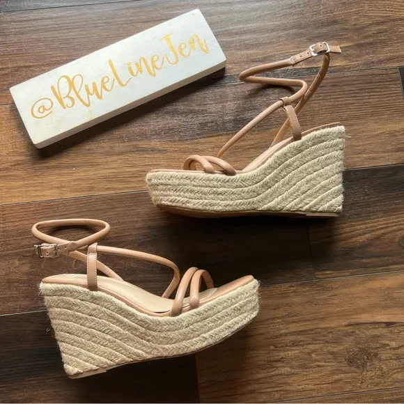 BP Cohan Espadrille Platform Wedge Sandals NWOT