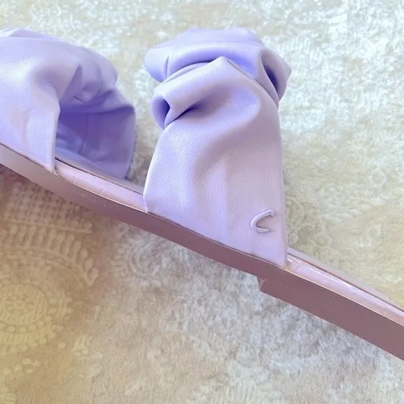 Brand New Circus by Sam Edelman Iggy Ruched Slide Sandals Ruffles Light Purple
