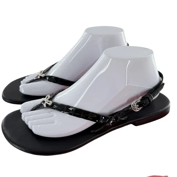 Brighton Avalon Black Leather Sandals Size 9.5 women’s