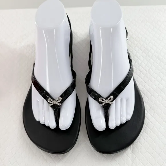 Brighton Avalon Black Leather Sandals Size 9.5 women’s