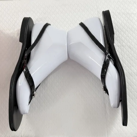 Brighton Avalon Black Leather Sandals Size 9.5 women’s