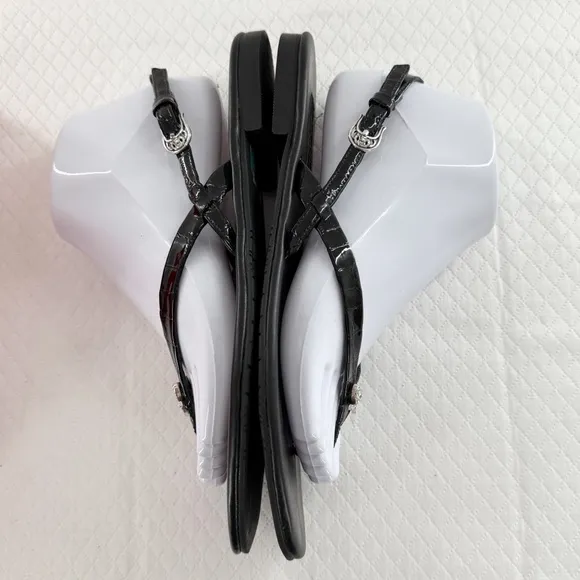 Brighton Avalon Black Leather Sandals Size 9.5 women’s
