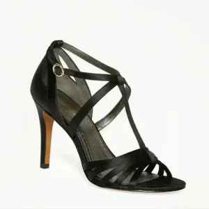BROOK BROTHERS HIGH HEELED SATIN SANDAL SIZE 8.5
