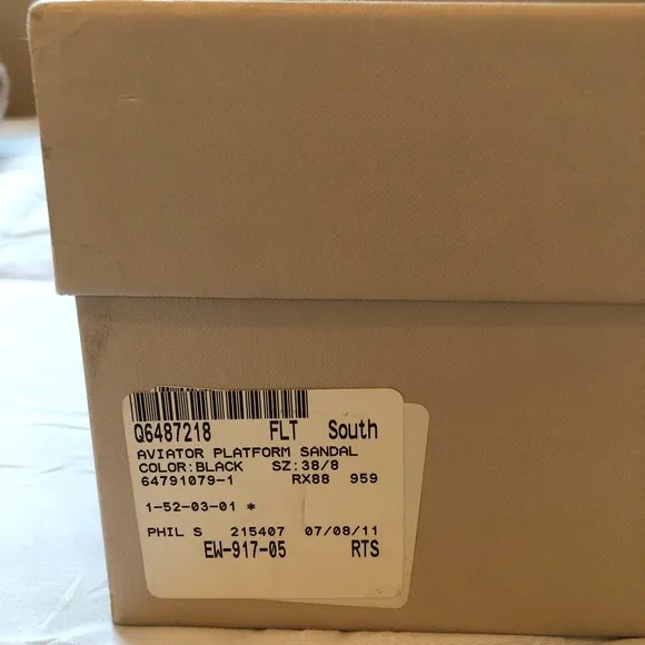Burberry Aviator Platform Sandals - Size 38 Brand New