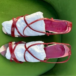 Burberry  heels sandals size 10. Burgundy color