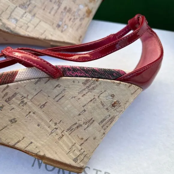 Burberry  heels sandals size 10. Burgundy color