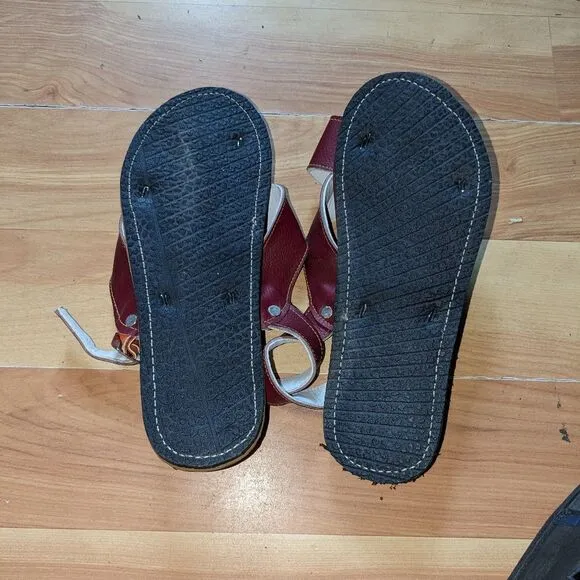 BurgundyMexico Sandals Size 8.5