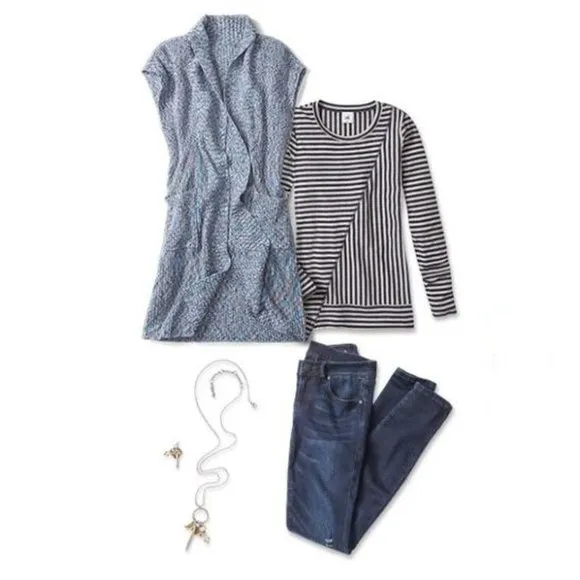 CABI #3165 Napa Vest sz S Women's Oversize Cardigan Sweater Duster