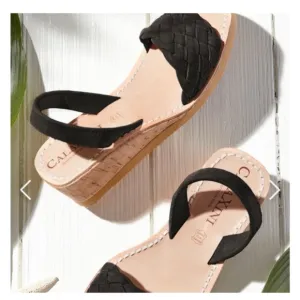 CalaXini simply perfect wedge braided suede sandals madeIn Spain 37 US 6.5