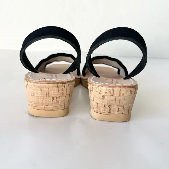 CalaXini simply perfect wedge braided suede sandals madeIn Spain 37 US 6.5