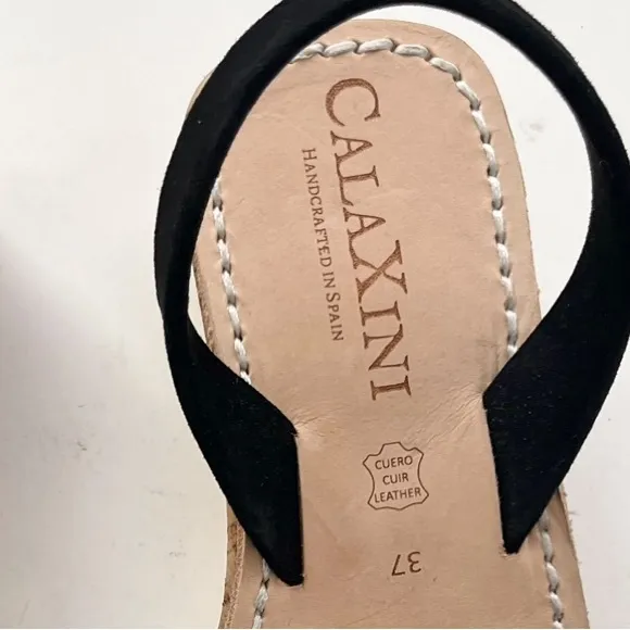 CalaXini simply perfect wedge braided suede sandals madeIn Spain 37 US 6.5