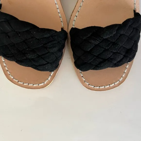 CalaXini simply perfect wedge braided suede sandals madeIn Spain 37 US 6.5