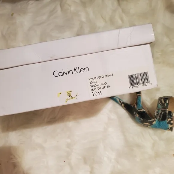 Calvin Klein  Vivian Python Embossed sandal