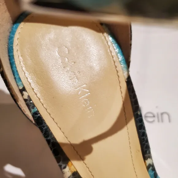 Calvin Klein  Vivian Python Embossed sandal