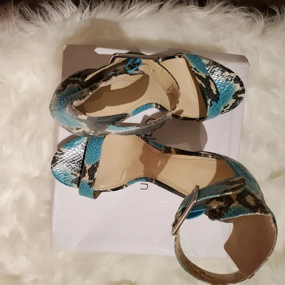 Calvin Klein  Vivian Python Embossed sandal