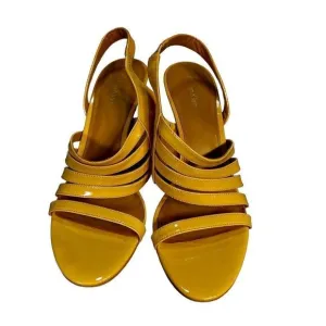 Calvin Klein - patent leather tan heels