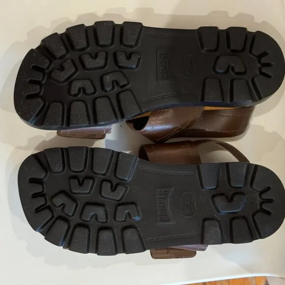 Camper Brutus Sandal - Brown Leather - NWOT