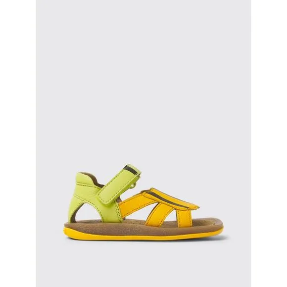Camper Kids Leather Hook and Loop Sandals Multicolor Footwear