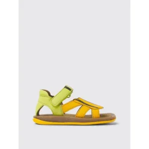 Camper Kids Leather Hook and Loop Sandals Multicolor Footwear