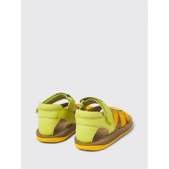 Camper Kids Leather Hook and Loop Sandals Multicolor Footwear
