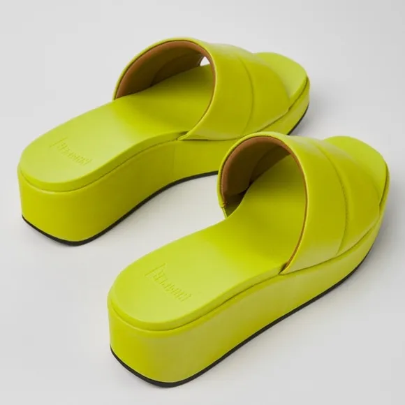 Camper Misia Green Platform Sandals Size 39
