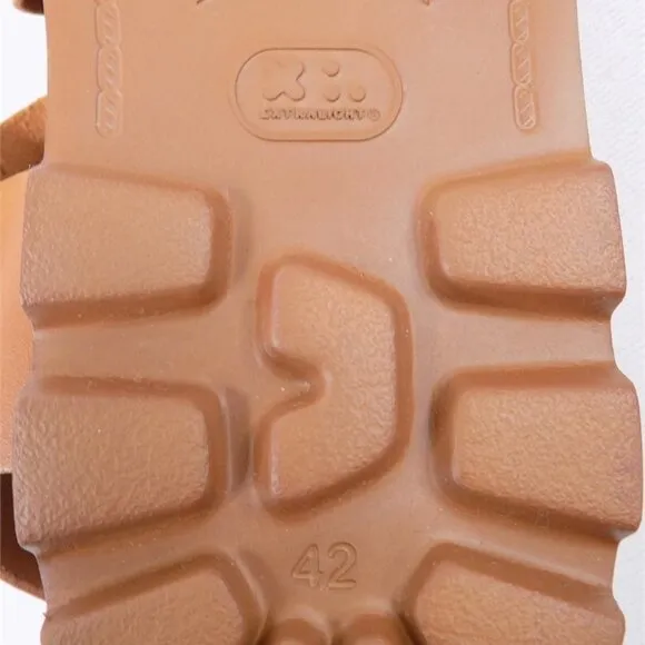 Camper NWOB Men's Camel Brown BRUTUS Buckle Sandals, Size 42 (9M)