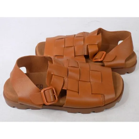 Camper NWOB Men's Camel Brown BRUTUS Buckle Sandals, Size 42 (9M)