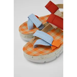 Camper Oruga Up Sandals 42 12 NWOT Platform Strap Orange Blue Travel Women's