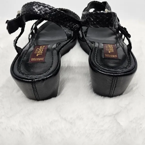 Carel braided black platform sandals Size 36.5