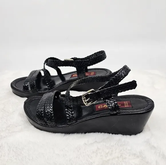 Carel braided black platform sandals Size 36.5