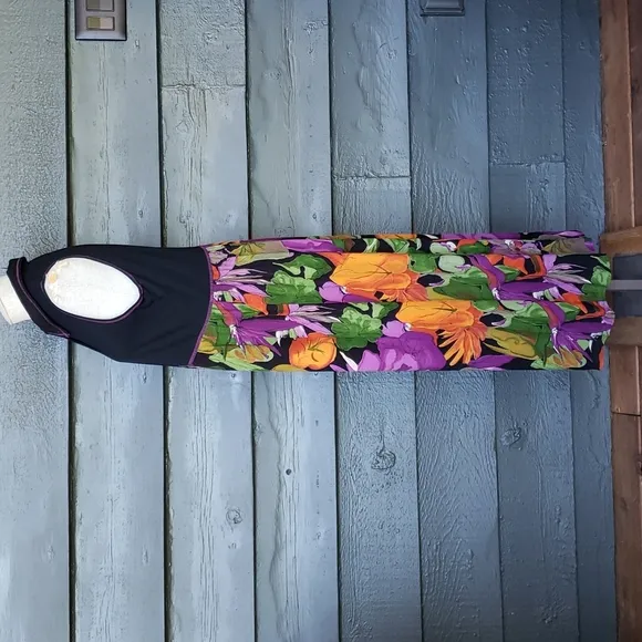 Carole Little Vintage 90s Maxi Dress sz 10 Women's