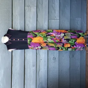 Carole Little Vintage 90s Maxi Dress sz 10 Women's