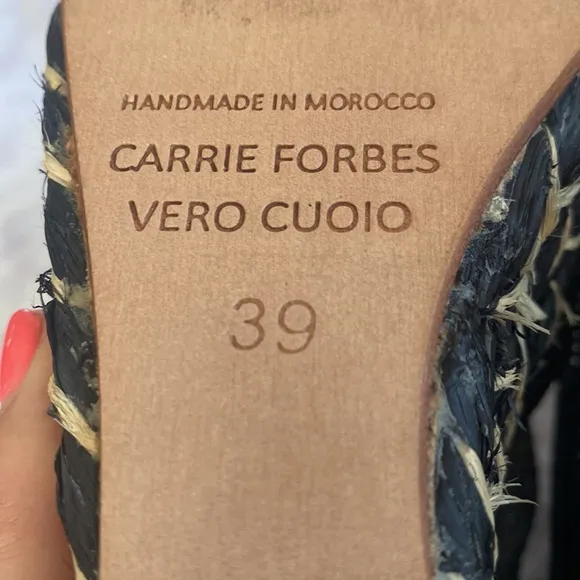 Carrie Forbes &quot;Cello&quot; raffia sandals Size 39/8.5