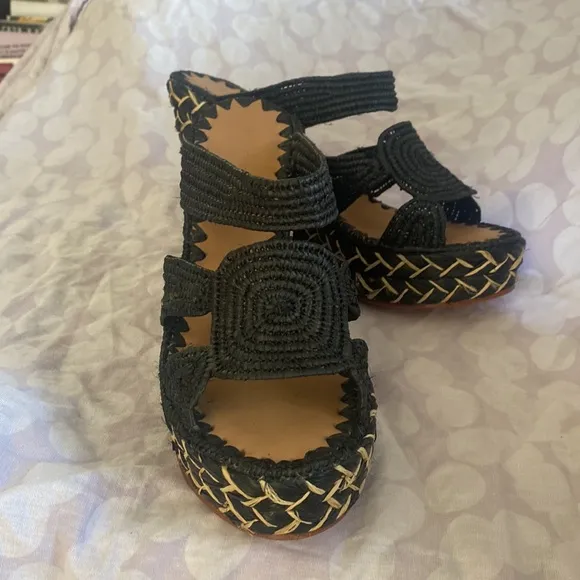 Carrie Forbes &quot;Cello&quot; raffia sandals Size 39/8.5
