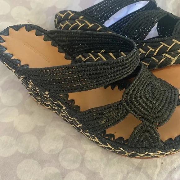 Carrie Forbes &quot;Cello&quot; raffia sandals Size 39/8.5